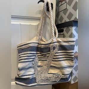 Nautical Striped Tote Bag